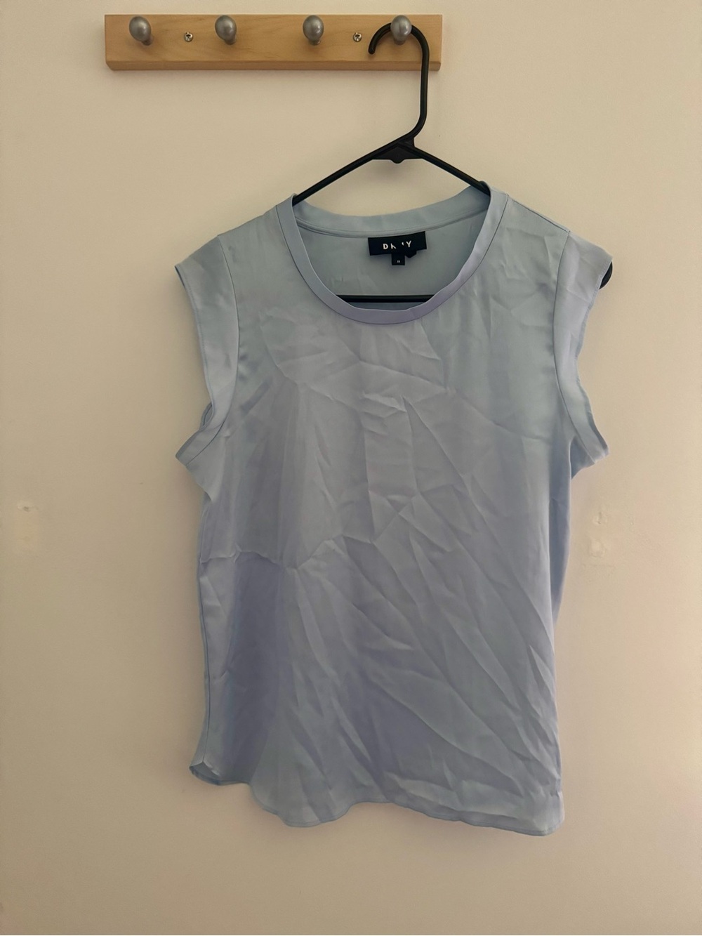 DKNY Pale Blue Lightweight Sleeveless Shell Top